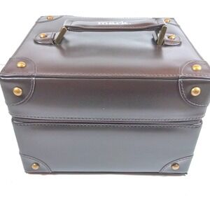 Vintage mark. by Avon Brown Trunk Cosmetic Case with Mirror & Pouch